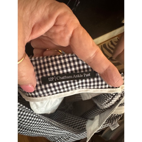 Talbots Black & White Checked Ankle Pants‎ - Picture 4 of 5